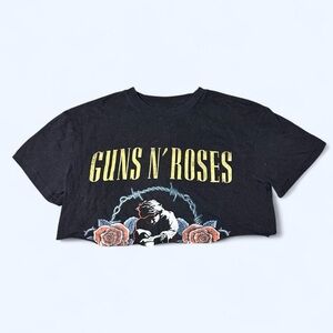 Grunge Black Guns N’ Roses Crop Top!